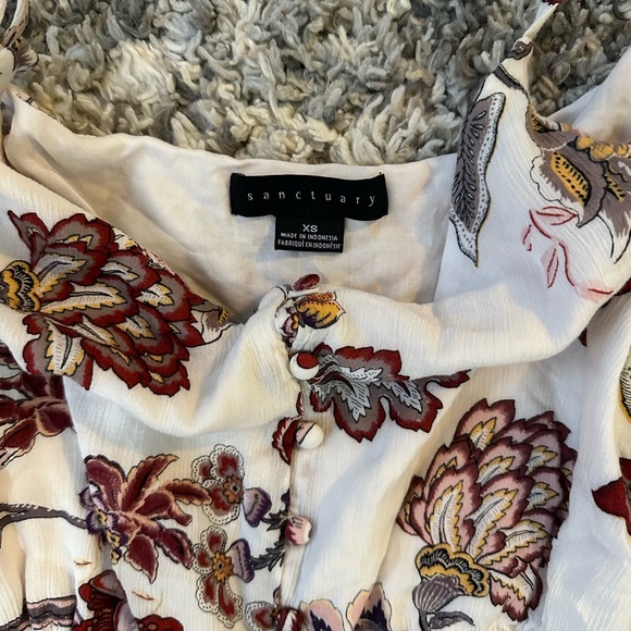 Sanctuary Hi-low Midi Palm Spring Button Front Dress in Prairie Days - Picture 2 of 2